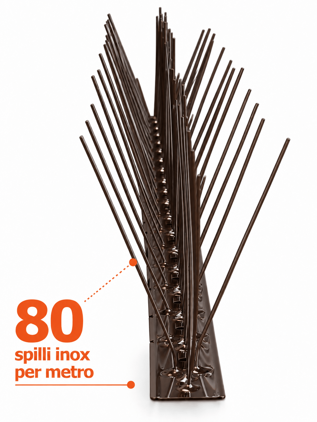 PARAPICCIONE SPILLI INOX VERNICIATO conf. 5 metri - immagine 5